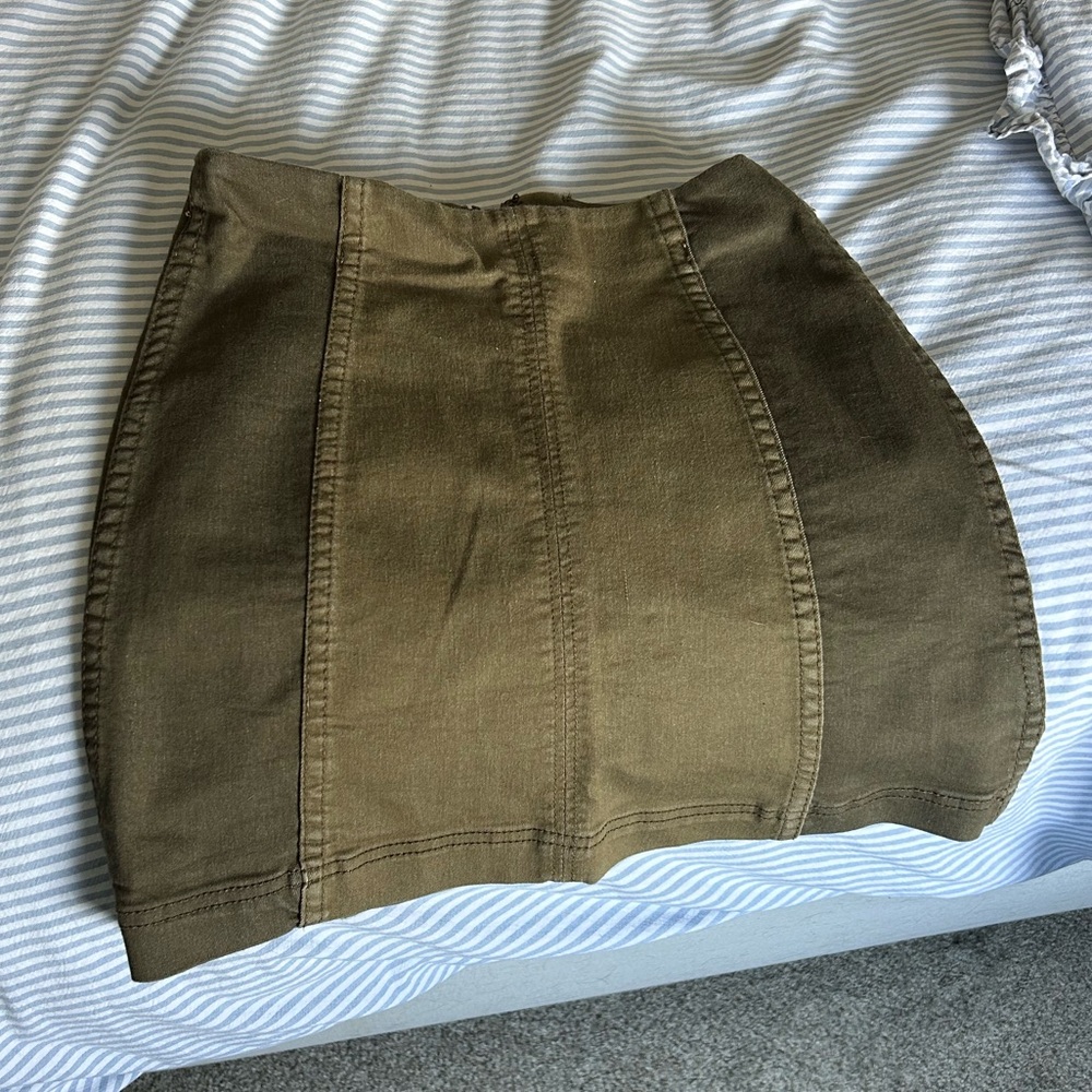 Free People green skirt